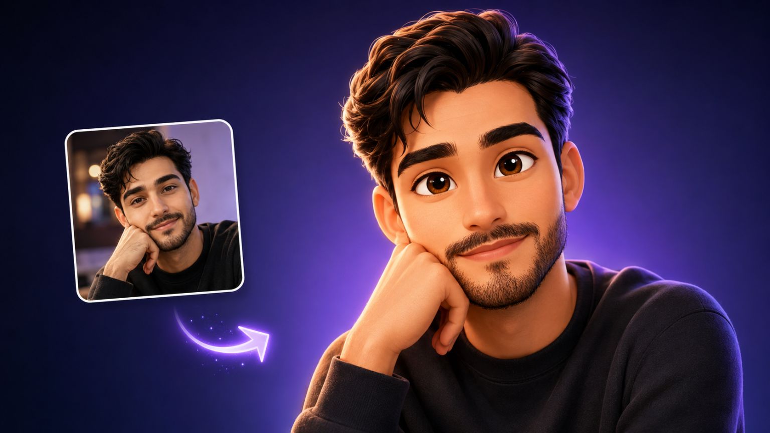 تحويل صورتك إلى بورتريه كرتوني ثلاثي الأبعاد